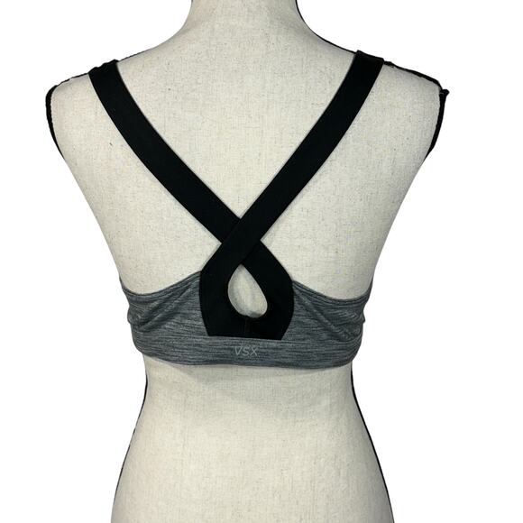 Victoria’s Secret VSX Sexy Sport Large Sports Bra Zip-Front Criss-Cross Keyhole - Picture 3 of 9